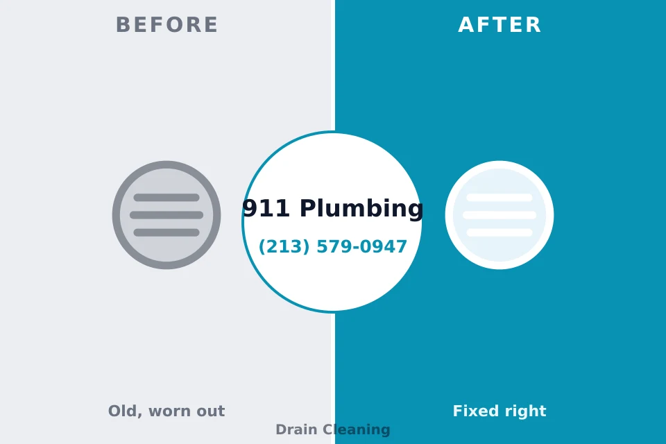Before and after: plumbing company Orange, CA